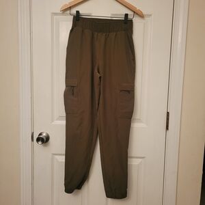 Mondetta Olive Hiking Pants, Cargo Pockets, Elastic Waistband